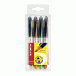 SURLIGNEUR STABILO NAVIGATOR COULEURS ASSORTIES - POCHETTE DE 4