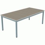 TABLE CARÉLIE 160X80 T3 STRAT POLY. ÉRABLE GOTL. BEIGE/LAGON - MOBIDECOR