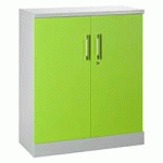 ARMOIRE PORTES BATTANTES COULEURS FUN H 107 CM - KIWI