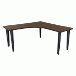 BUREAU EVIDENCE SYMÉTRIQUE 160X160 NOYER/ANTHRACITE - VINCO