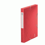 CHEMISE BOX CARTE CARTOBOX EXACOMPTA 24 X 32 CM DOS 4 CM ROUGE