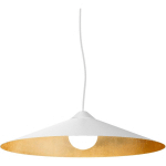 CHAPEAU SUSPENSION, 1XE27, MAX 42W, MÉTAL, BLANC TRAFFIC/FEUILLE D'OR, D40CM 40 BLANC/FEUILLE D'OR - BLANC/FEUILLE D'OR - LUMICOM