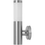 PAROI EXTÉRIEURE DE LA LAMPE TORCHE DE LUMIÈRE COLORÉE EN ACIER INOXYDABLE INOX À PARTIR DE MÉTAL, PLASTIQUE / BLANC Ø7,6CM L: 14,5 CM H: 38CM IP44