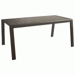 TABLE LE MARSEILLEPLT À LATTES ALU CHÂSSIS GREY/PLT GREY