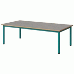 TABLE MALIBU 160X80 T1 4P STRA ALAISÉ BÉTON F186/BLEU 5018