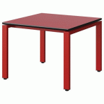 TABLE MALIBU 80X80 T3 SOUDÉ ST ANTIB ROU U321/NO ROUGE 3020