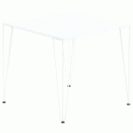 TABLE RÉUNION LORI 80 X 80 CM PLATEAU BLANC PIED BLANC - MBA