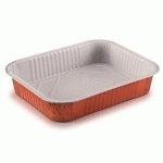 BARQUETTE LAQUÉE 2.130 ML 27X21X4.8 CM ALUMINIUM CUIVRE (VENDU PAR 100)