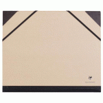 LOT DE 10 - CARTON À DESSIN KRAFT À ÉLASTIQUES 26X33CM - BRUN