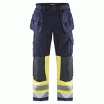 PANTALON DE TRAVAIL ARTISAN MULTINORMES FLUORESCENT TAILLE 44L - BLAKLADER