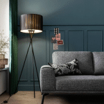 SCHÖNER WOHNEN CREASE LAMPADAIRE ABAT-JOUR PLISSÉ