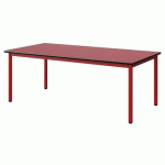 TABLE MALIBU 160X80 T3 4P ST ANTIB ROUG U321/NOIR ROUGE 3020