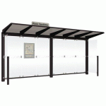 ABRI BUS VENISE 5 M - BARDAGES LATÉRAUX - NOIR 9005 - PROCITY