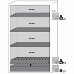 ARMOIRE SÉCURITÉ S-PHOENIX VOL.2-90 S90.196.120.FDAC JAUNE - ASECOS