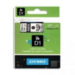 DYMO RUBAN D1 NOIR/TRANSPARENT 12MMX7M POUR 1000/1000+/2000/3500/4500/5000/5511