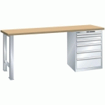 ÉTABLIS GRIS CLAIR 1500X750X890 CAP. 1500KG ET 6 TIR. 75KG - LISTA