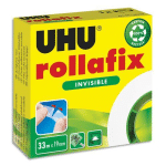 RECHARGE ROULEAU ADHESIF UHU ROLLAFIX INVISIBLE 33M X 19MM
