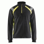 SWEAT COL CAMIONNEUR NOIR/JAUNE FLUORESCENT TAILLE M - BLAKLADER