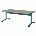 TABLE MALIBU 160X80 T3 DL STRA ALAISÉ BÉTON F186/BLEU 5018
