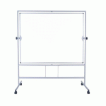 TABLEAU BLANC PIVOTANT PLUS DE BI-OFFICE, SURFACE DOUBLE FACE EN ACIER CÉRAMIQUE, STRUCTURE EN ALUMINIUM, 180 X 120 CM