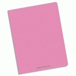 CAHIER ECO - PIQUE - COUVERTURE POLYPRO - 96 PAGES - 17X22 CM - 90G - GRANDS CARREAUX - ROSE