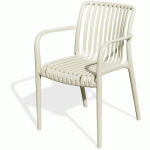 FAUTEUIL DE JARDIN EMPILABLE EN POLYPROPYLÈNE-BEIGE - CITYGARDEN
