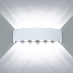 ERSANDY - MODERNE IMPERMÉABLE LAMPE MURALE LED APPLIQUE MURALE UP DOWN ALUMINIUM LÈCHE-MURS LED INTÉRIEUR EXTÉRIEUR POUR SALLE DE BAINS CHAMBRE À