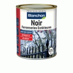 PEINTURE NOIRE FERRONERIES - BRILLANTE - 0,25L BLANCHON