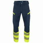 PROJOB 6528 PANTALON POLYCOTON - EN ISO 20471 CLASSE 1 JAUNE/MARINE - TAILLE 50