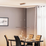 QUITANI SUSPENSION LED TOLU, NICKEL, LONGUEUR 118 CM