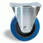 ROULETTE FIXE BLEU 160 MM- CHARGE 300 KG - ROULEMENTS À BILLES AVL