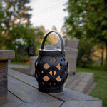 STAR TRADING LANTERNE LED FLAME LANTERN, NOIRE, HAUTEUR 16 CM