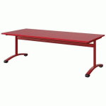 TABLE MALIBU 180X80 T3 DL STRA ABS ROUGE U321/ROUGE 3020