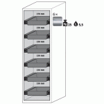 ARMOIRE SÉCURITÉ S-PHOENIX-90 S90.196.060.075.FDAS JAUNE - ASECOS