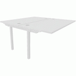 BENCH 2 POSTES 160X163CM SUIVANT BLANC BLANC PARTAGE