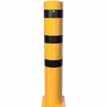 BORNE ACIER Ø 273 X 5 MM À CHEVILLER JAUNE/NOIR SANS ANNEAU - SCHAKE