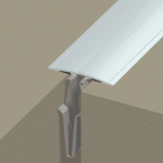 COUVRE-JOINT DE SOL ADHÉSIF À BORDS BISEAUTÉS ALUMINIUM -3M RECOUPABLE - LARGEUR 60 MM DINAC