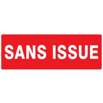 SOFOP - SANS ISSUE (INCENDIE) 330X75MM NORMASIGN EN ADHESIF