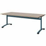 TABLE MALIBU 180X80 T4 DL STRA ALAISÉ ACACIA/BLEU 5025