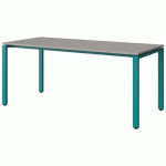 TABLE MALIBU 180X80 T6 SOUDÉ STRA ABS BÉTON F186/BLEU 5018