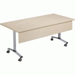 TABLE PLIANTE AXE RECTANGLE + VDF 160X80 CM ERABLE/ALU - MANUTAN EXPERT