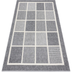 TAPIS SPRING 20426332 CARRÉS CADRE À CORDES, À BOUCLES - GRIS GREY 120X170 CM