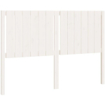 TÊTE DE LIT BLANC 140,5X4X100 CM BOIS MASSIF DE PIN