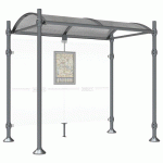 ABRI BUS PROVINCE 2.50 M INOX GRIS PROCITY - PROCITY