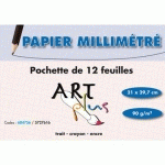 ART P/12F PAPIER MILLIMETRE 684756 - A4 - 90G - LOT DE 10