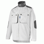BLOUSON DE PEINTRE AVEC MANCHES AMOVIBLES CRAFT PAINT BLANC ET GRIS - T4 CEPOVETT SAFETY