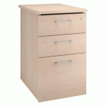 CAISSON HAUTEUR BUREAU BOIS ECLA P 60 CM 3 TIROIRS CHÊNE CLAIR