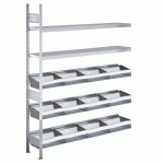 KIT SUIVANT EASY-FIX À PANIERS + TAB ACIER 2000X2250X400 - SCHULTE LAGERTECHNIK