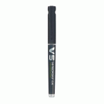 LOT DE 2 - STYLO ROLLER PILOT V5 HI-TECPOINT BEGREEN RECHARGEABLE À CAPUCHON POINTE 0,5 MM - ÉCRITURE FINE NOIR