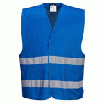 LOT DE 6 - PORTWEST F474 GILET IONA BLEU ROYAL - TAILLE XX/3X